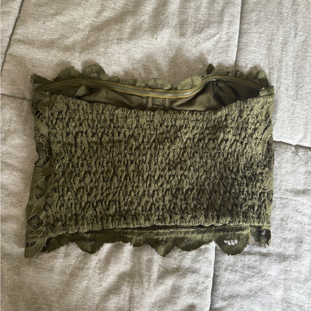 Free People Green Lace Bandeau Intimates - Picture 2 of 3